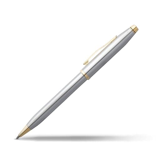 Image of CROSS Century II Medalist – Ballpoint Pen in Chrome with 23 CT Gold-Plated Appointments incl. Premium Gift Box – Refillable Medium Ballpen