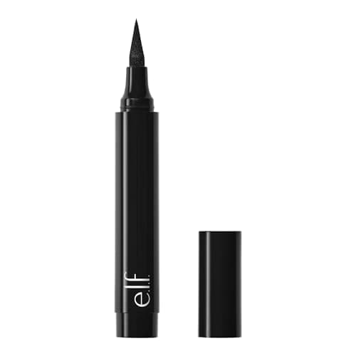 Image of e.l.f. Intense Ink Eyeliner, Enhances The Lash Line With Rich & Long-Lasting Color, Tip For Precise Application, Vegan & Cruelty-Free, Blackest Black