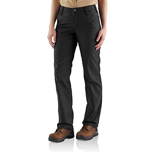 Image of Carhartt Women's Original Fit Rugged Professional Pant Work Utility, Black, 12 UK/Short