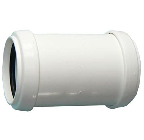 Image of FLOPLAST 40mm White Pushfit Waste Pipe Coupling - Bag of 2