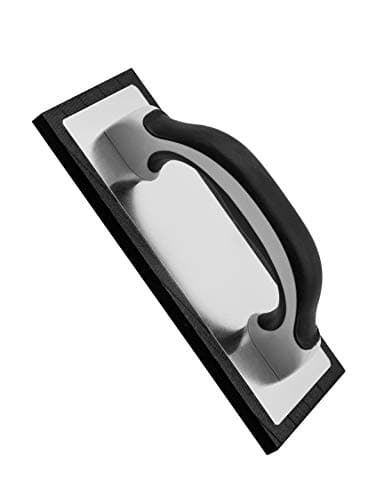 Image of ROLLINGDOG Grout Float-High Density EVA Foam Float Sponge Pad on Rubber Base with Polished Aluminum Back, Great for Smoothing Floor Tile Grout Work(9.5" x 4" (24x10cm))