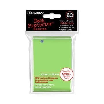 Image of Ultra Pro Deck Protector - 60 Small Size Sleeves - Lime Green - Light - Japanese Size