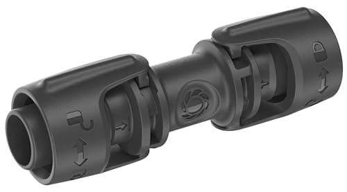 Image of Gardena Micro-Drip-System Connector 13 mm (1/2 inch): Connection for Extension of Connecting Pipe and Irrigation line, 13 mm (1/2 inch), Reusable (13203-20)