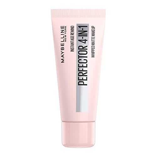 Image of Maybelline New York 4-in-1 Make Up with Concealer, BB Cream, Powder & Primer, for a Perfect Complexion, Foundation with Light Coverage, Instant Perfector Mat, No. 035 Natural Medium, 30 ml