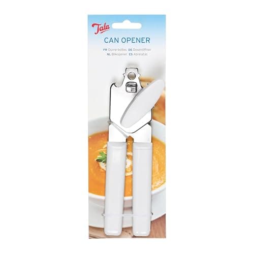 Image of Tala Multi-Function Can Opener with Grip Handles, Strong and Durable Kitchen Essential and This Open All Types of Food Cans and Also Open a Wide seelction of Bottles, Made with BPA Free Plastic