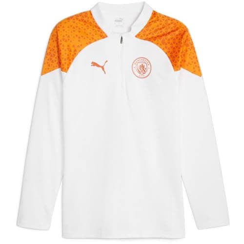 Image of PUMA Mens Manchester City Training Quarter Zip Top 2023 2024 White L