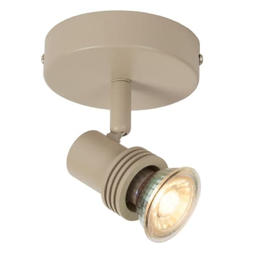 Image of LUCIDE KIANTI - Ceiling Spotlight - Ø 10 cm - 1xGU10 - Taupe