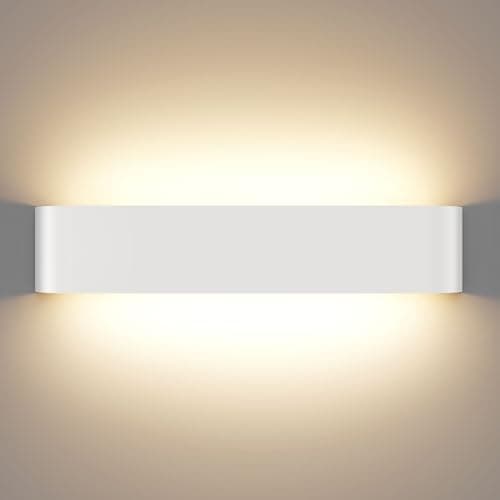 Image of OOWOLF Indoor Led Wall Lights - Adjustable Color Temperature Wall Lights for Bedroom Living Room Kitchen Dining Room (White-16 Inch, 1 Pack)