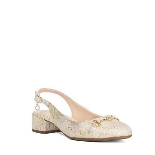 Image of Dune London Ladies Charleigh Snaffle Trim Sling-Back Courts Size UK 6 Heeled Shoes Multi