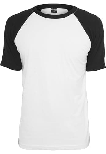 Image of Urban Classics Men's Raglan Contrast Tee T-Shirt, White/Black, M