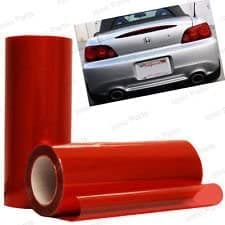 Image of 100cm x 30cm RED Car Headlights, Tail Lights, Fog Lights Tint Vinyl Film, Self Adhesive Waterproof