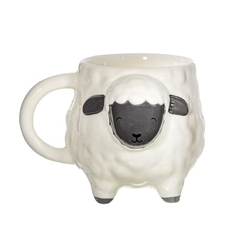 Image of Sass & Belle Sheep Shaped Mug – Cute Novelty Coffee Cup Gift for Mum, Funny Tea Mug for Animal Lovers, Home Decor & Tableware, Unique Kitchen Accessories