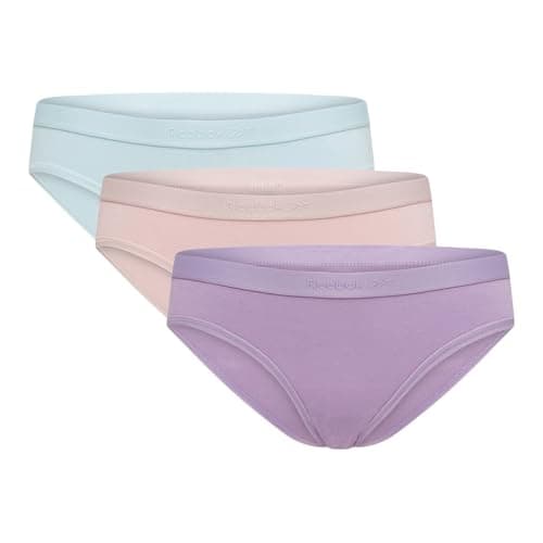 Image of Reebok Womens 3 Pack Briefs Dona Blue/Mauve/Purple 14
