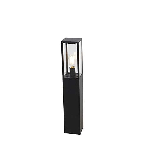 Image of Qazqa - Industrial Outdoor Pole I Bollard I Post lamp Black 80 cm IP44 - Charlois Garden- - Industrial - Suitable for LED E27 | 1 Light - Aluminium Bollard Light - Suitable for