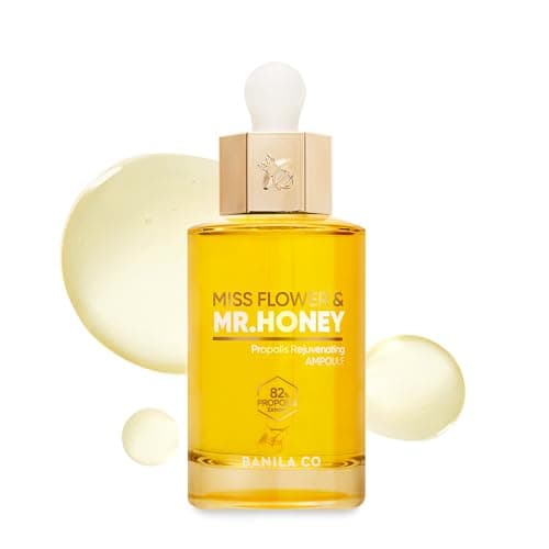 Image of BANILA CO Miss Flower & Mr Honey Propolis Rejuvenating Ampoule | Nourishing Serum with Propolis Extract & Royal Jelly | Hydrating Korean Skincare Essence for Youthful Radiance (50ml / 1.01 fl oz)
