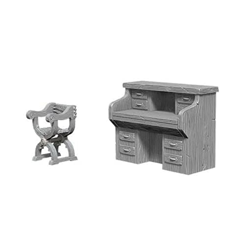 Image of Pathfinder Deep Cuts Unpainted Miniatures - Desk and Chairs