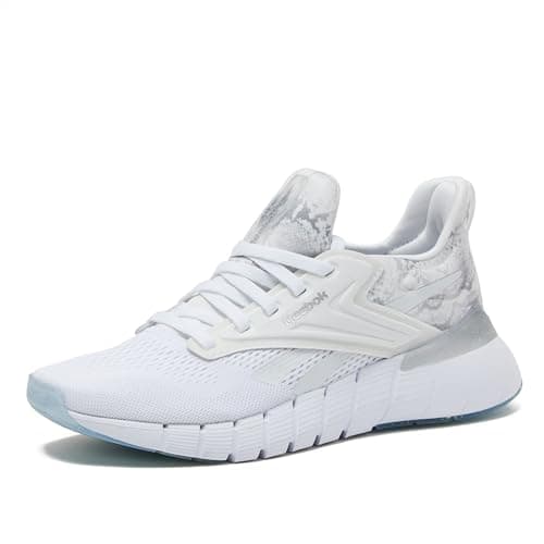 Image of Reebok Women's Nano Gym Sneaker, Footwear White/Silver Metallic/Barely Grey, 6