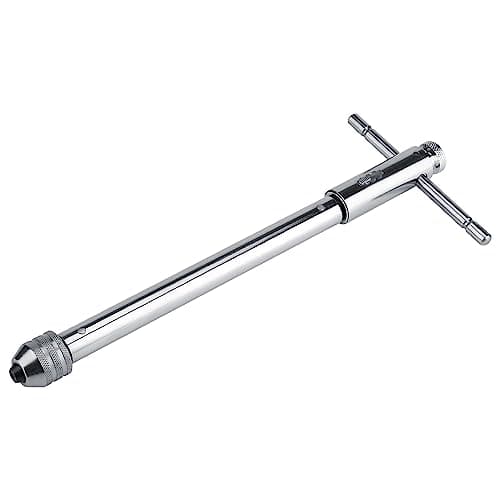 Image of Kuuleyn Ratcheting Tap Handle, Adjustable T-bar Handle Ratchet Tap Wrench M3-M8 & M5-M12 for Tap & Die Set(M5-M12Long)