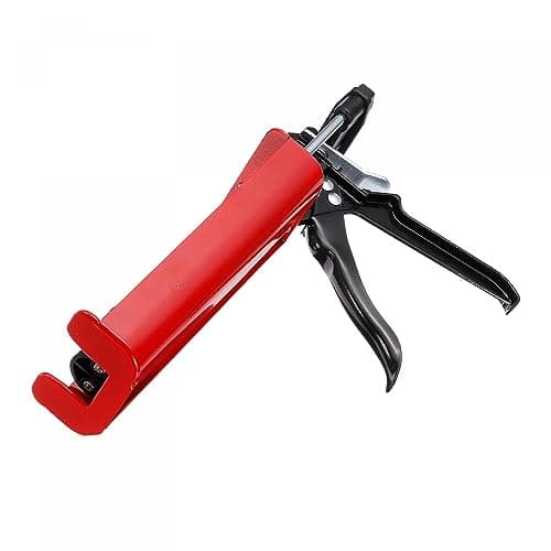 Image of sourcing map Manual Adhesive Application Applicator, Dual Component Cartridges Epoxy Caulk Gun, 25:1 Thrust Rate for 400 ML (1:1), Red