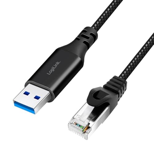 Image of Logilink CU0401 Active USB 3.0 (Type-A) to Network (RJ45) Connection Cable - 1Gbps, 1.5 m