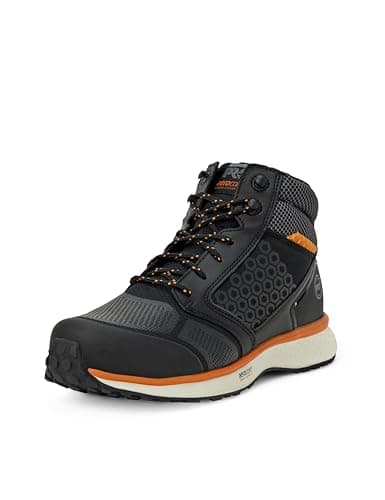 Image of Timberland PRO Mens Reaxion Mid Composite Safety Boots (12 UK) (Black/Orange)