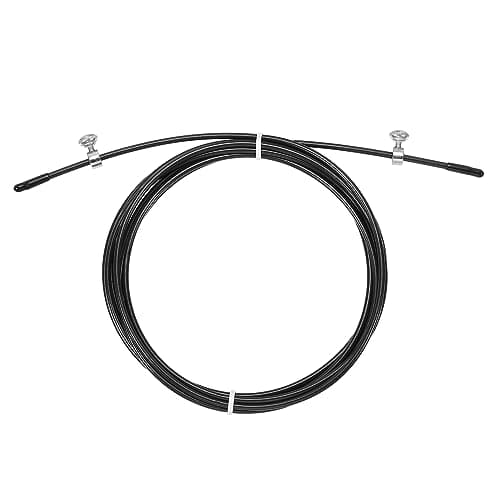 Image of PATIKIL 10Ft Speed Jump Rope Replacement Cable, 2.5mm Professional Skipping Rope Steel Wire Replace for High Speed Jump Ropes, Black