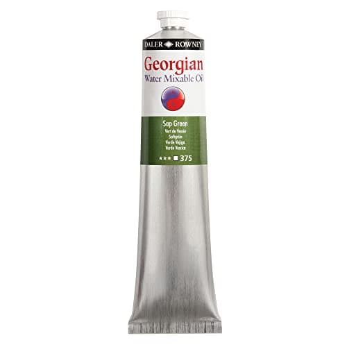 Image of Daler-Rowney Georgian Water Mixable Oil Paint, Aluminium Tube, 6.76oz - 200 ml, Coeruleum Hue