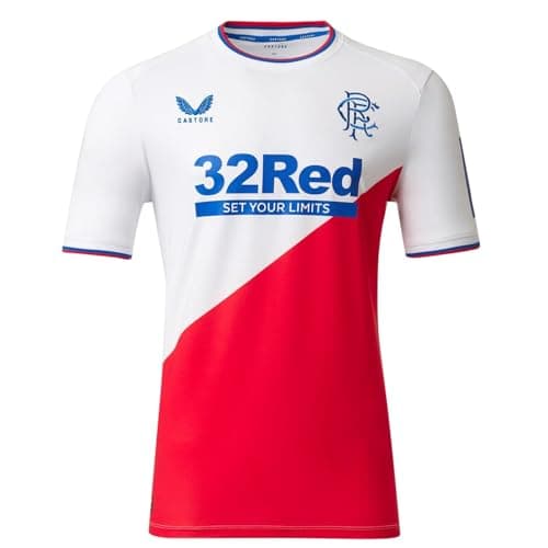 Image of Castore Mens Rangers FC Away Shirt 2022 2023 White/red XL