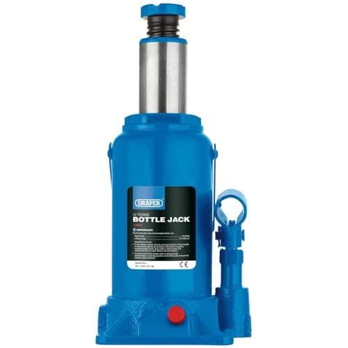 Image of Draper 13073 Hydraulic Bottle Jack (12 Tonne), Blue