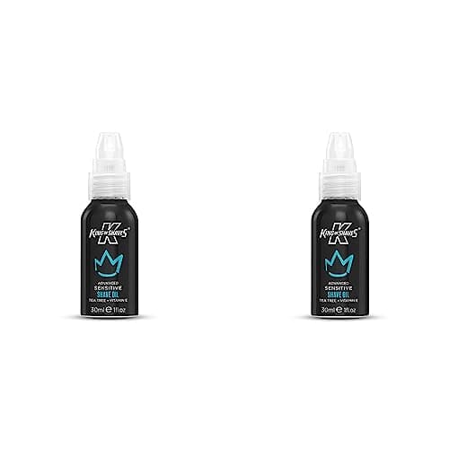 Image of King of Shaves Advanced Sensitive Shaving Oil For Men With Handy Pump, For A Close and Comfortable Shave, Shave Oil For Men, 2x30ml