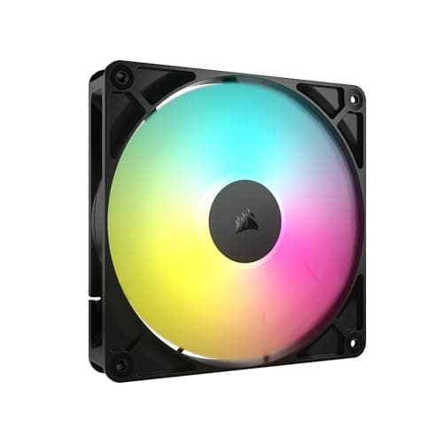 Image of CORSAIR RS140 ARGB 140mm PWM Fan – Daisy-Chain Connection – Low-Noise – Magnetic Dome Bearing – Single Pack – Black
