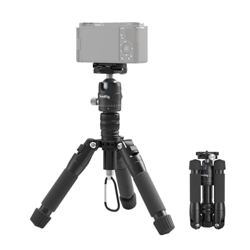 Image of SMALLRIG VT-20 Aluminum Mini Tripod 20 in/ 52 cm Desktop Tripod with 360° Ball Head, Compact Desktop Tripods for DSLR Camera Video Camcorder, Load up to 13lb/6kg - 4289