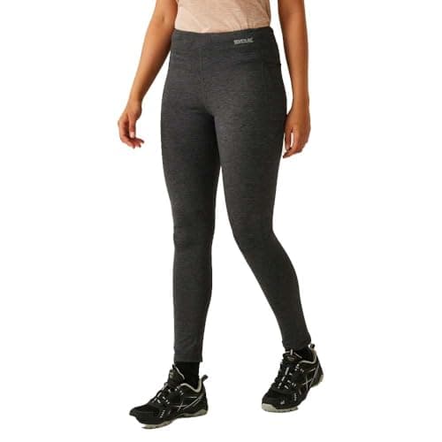 Image of Regatta Womens Holeen II Winter Leggings Stretch Quick Dry Walking Sports Gymwear Grey