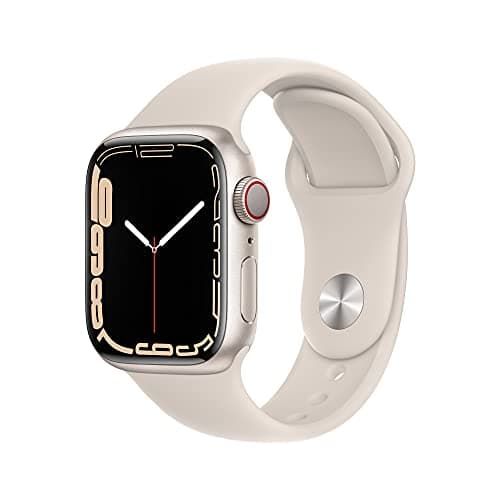 Image of Apple Watch Series 7 (GPS + Cellular, 41MM) Starlight Aluminium Case with Starlight Sport Band (Renewed)