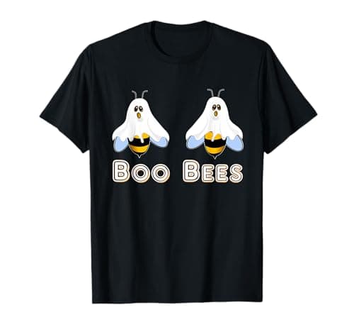 Image of Boo Bees Gift for Women Cute Funny Boobees Halloween Meme T-Shirt