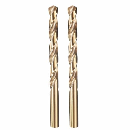 Image of Kozelo 2pcs 10.3mm Drill Bit - [13/32" Diameter] M35 5% Cobalt HSS Cutting Tool for Machining Hard Metal Steel Woodworking Handicraft Use, 135° Cutting Angle Gold