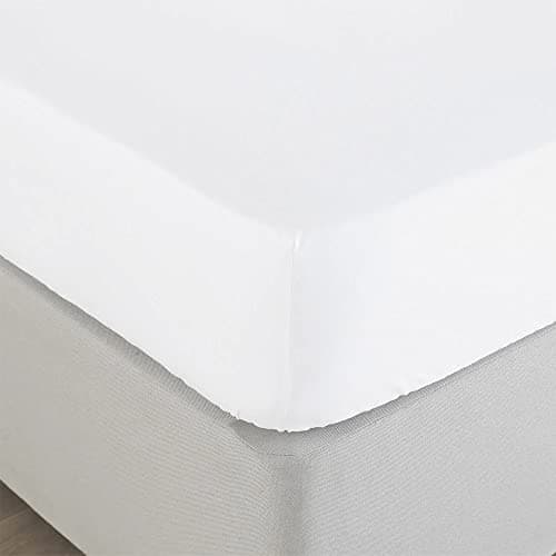 Image of Paoletti Bamboo King Size Fitted Sheet, Cotton, Bamboo, White