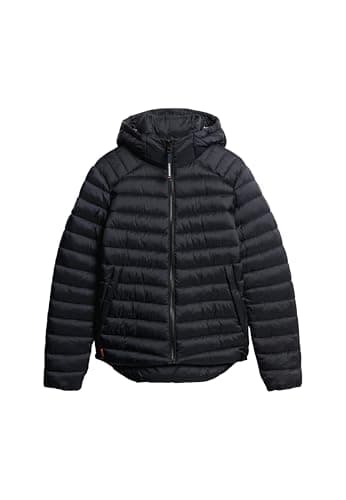 Image of Superdry Hooded Fuji Sport Padded Jkt Jacket for Men, Eclipse Navy Blue, S