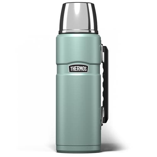 Image of Thermos - Stainless King Duck Egg Travel Flask (1.2L), Premium Leak Proof Insulated Tea & Coffee Flask for Hot & Cold Drinks, Built-in Cup, Twist-Pour Stopper, BPA-Free, Durable Steel