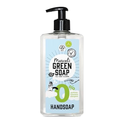 Image of Marcel's Green Soap - Hand Soap 0% - Allergy Certified - For sensitive skin - No perfume - Vegan - 100% recycled plastic bottle - Refillable - 250 ml