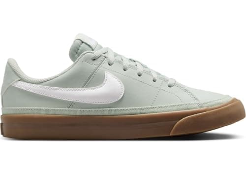 Image of Nike Unisex Kids Court Legacy Sneaker, Light Silver White Gum Dark Brown, 5 UK