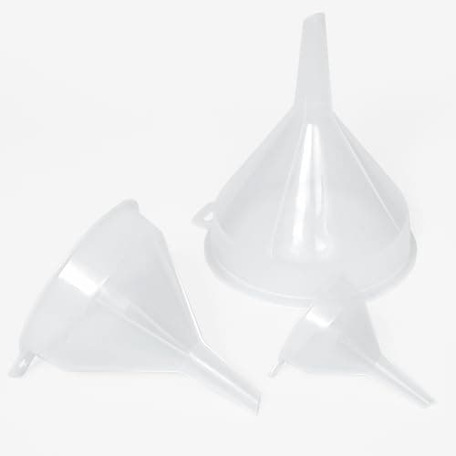 Image of besto Plastic Kitchen Funnel Set (Pack of 3) | Funnels for Filling Bottles or Containers | Food-Grade Plastic Funnel Set for Transferring Liquids, Oils & More