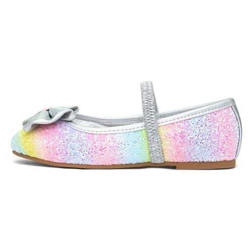 Image of Lilley Sparkle Girl's Multi Slip On Ballerina Shoe - Size 10 Child UK - Multicolour