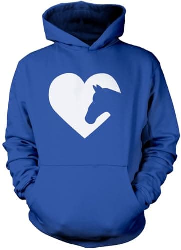 Image of Horse Heart - Unisex Hoodie - I Love My Horse Riding Pony XS Blue