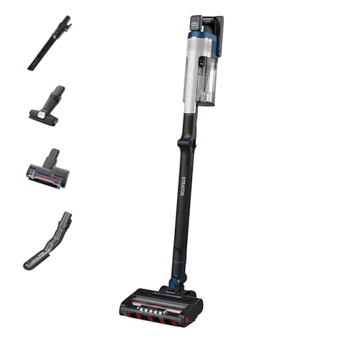 Image of Shark Stratos Cordless Pet Pro Stick Vacuum Cleaner with Anti Hair Wrap Plus, Clean Sense IQ, DuoClean, 60min Run-Time, Removable Battery, 4 Tools, Anti-Allergen, White/Navy IZ402UKTSB