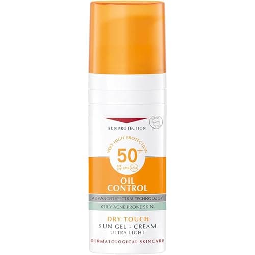 Image of Oil Control Sun Gel-Cream SPF 50+ 50ml – Dry Touch, Oil-Free Sunscreen for Oily & Acne-Prone Skin, Fragrance Free, Fast-Absorbing, UVA/UVB & HEVIS Protection