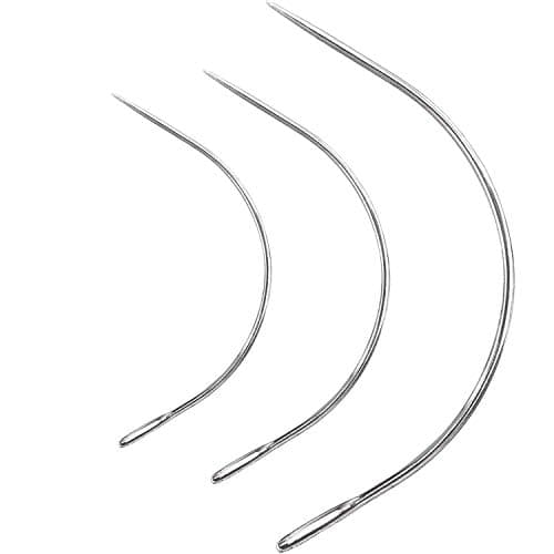 Image of Bir Kraft 3 x Curved Needle Set 2" 3" 4" curved sewing needle repair kit *upholstery* sewing - Assorted Curved Sewing Needle