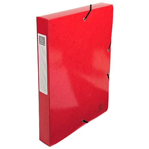 Image of Exacompta - Ref 59925E - Iderama Collection - Filing Box - 240 x 320mm in Size, Suitable for Holding A4 Documents, 40mm Spine, Spine Label - Red (Pack of 8)