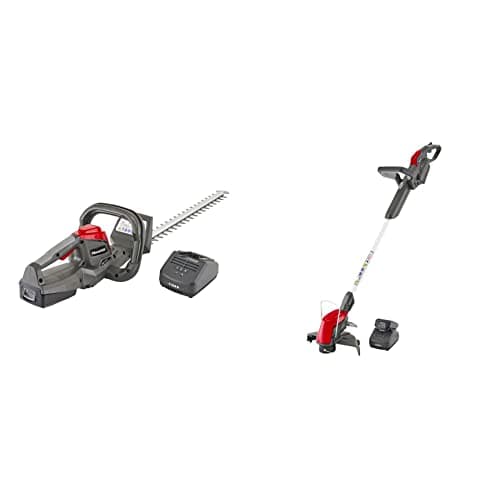 Image of Mountfield MHT 20 Li Cordless Hedge Trimmer & MTR 20 Li Cordless Grass Trimmer, For trimming corners and borders, 25cm cutting width, Dual-line auto feed head, 20V (2Ah) battery, 150W