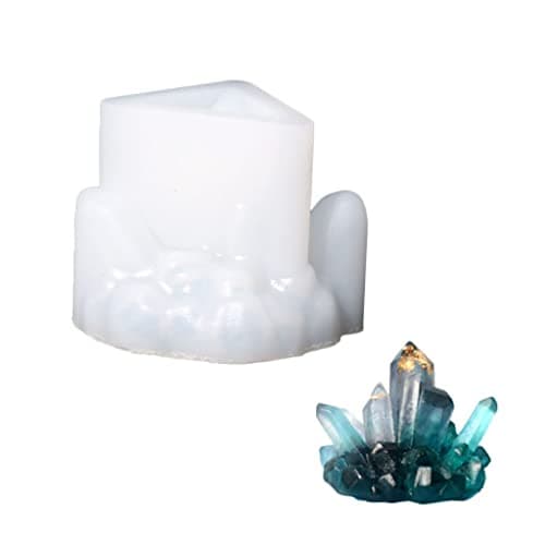 Image of Crystal Cluster Molds, Quartz Rock Resin Mould Epoxy Resin Casting Mold for Candles,Gems,Tray Decoration Home Decoration (1)